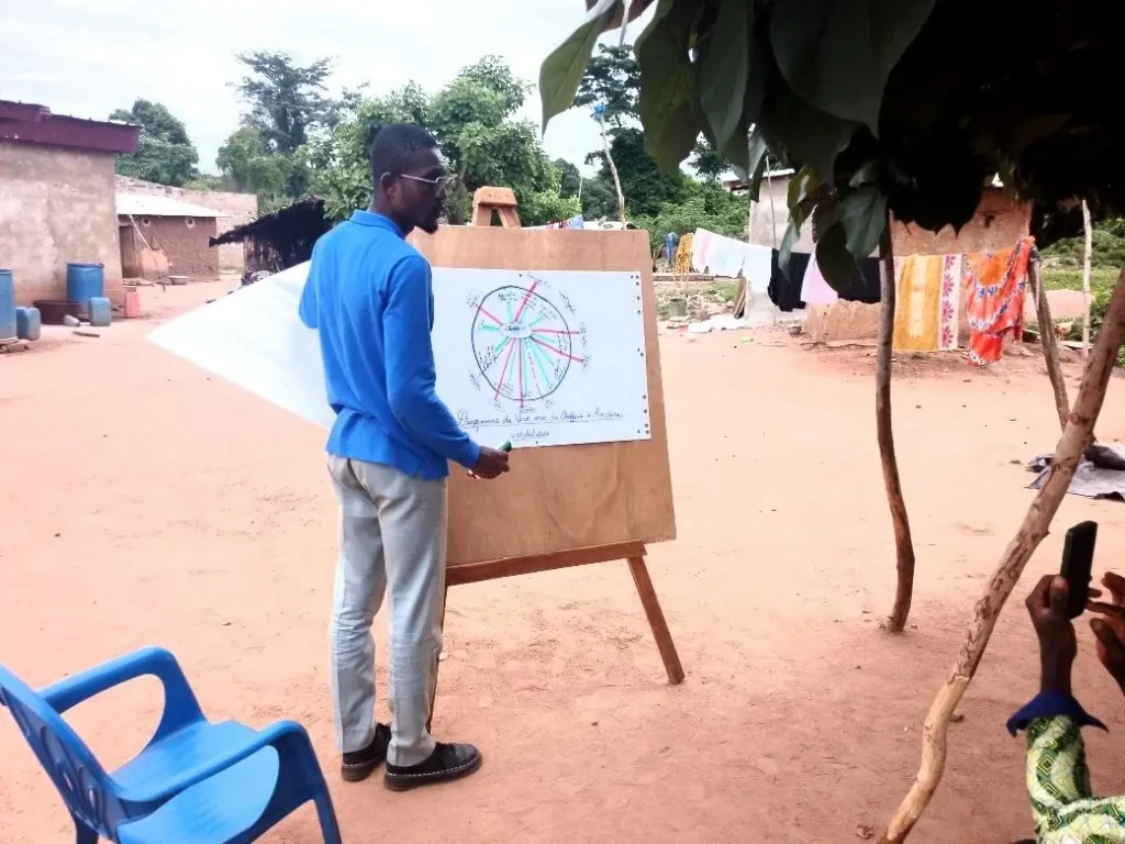 Présentation d'un diagnostic participatif sur un chevalet